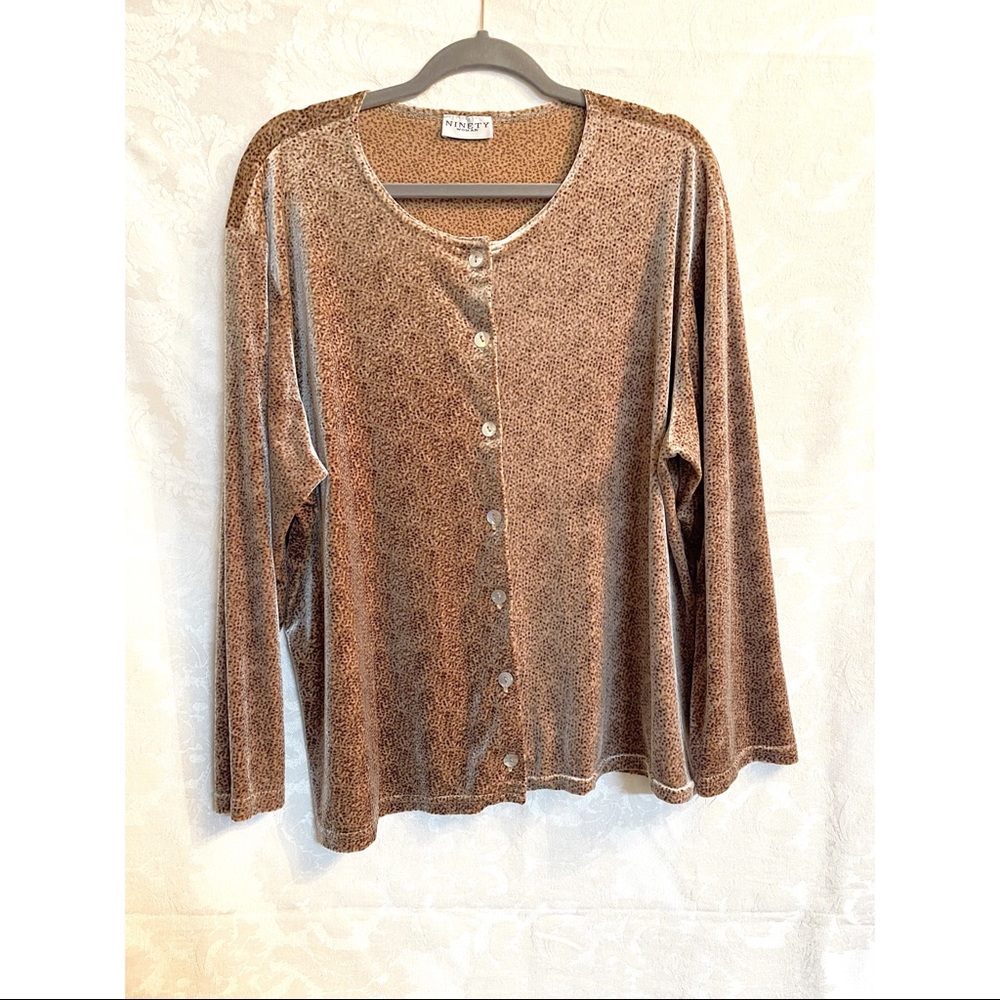 Vintage leopard print button down
